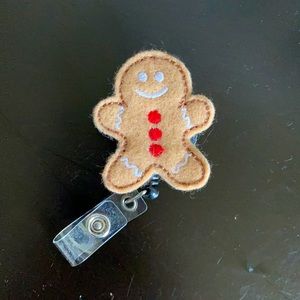 Gingerbread man badge reel